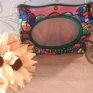 Colorful Hand-Painted Picture Frame